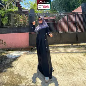 Aira gamis polo linen premium Aira gamis lebaran plus hijab voal premium outfit by Meta dress Polos Muslim