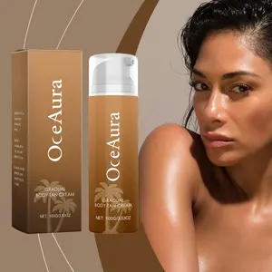 OceAura Body Tan Cream Tanpa Paparan Matahari - Krim Penyamakan Kulit Instan Musim Panas Pantai Outdoor, Kulit Lembut Meng