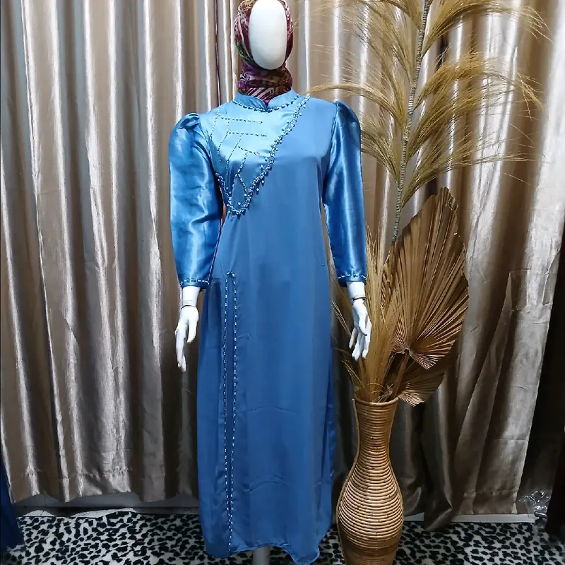 Clara Dress Payet Belah Samping Kondangan Bridesmaid Satin Roberto Cavalli Gaun Mewah Warna Burgundy Gamis Pesta Wanita 2