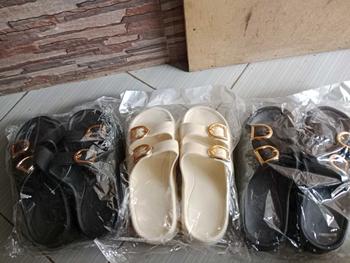 Product Review of Sandal Strip Wedges Wanita 720m Bahan Karet EVA Anti Slip Anti Licin Kekinian Trend from a**a 0