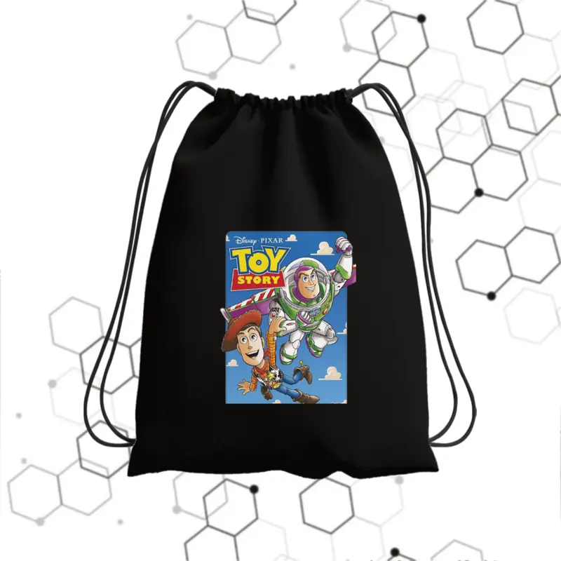 Tas Serut Sekolah Toy Story Draw Bahan Perasut Nilon Anti Air 30cm x 38cm Tas Travel  Terlengkap 5