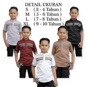 KOKO FF ANAK USIA 3 - 10 TAHUN BAJU MUSLIM ANAK LAKI - LAKI  PAKAIAN ANAK BAHAN ADEM