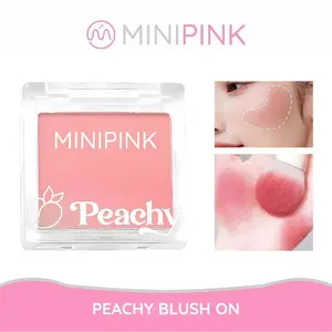 MINIPINK Blush On Peach Palette Natural Long Lasting Perona Pipi Matte 4 Warna Pigmanted MP048