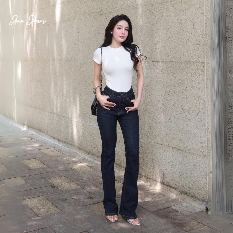 Aaa Jeans - Quần Jean Nữ Ống Loe Lưng Cao LIVE