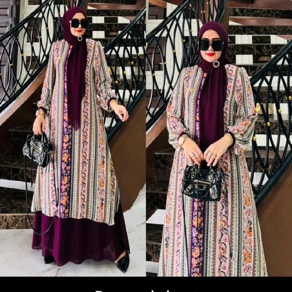 COD DRESS LAYLA SET HIAJB SEGIEMPAT CANTIK MEWAH ELEGAN TERBARU MOTIF LIMITED EDITION