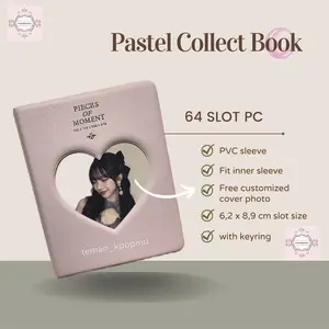 (Free cover) Pastel Collect Book 2P isi 64 slot Kolbuk Photocard Collbook Kpop - Album Korea Love Heart Big Pieces of Moment Foto Case Plastik