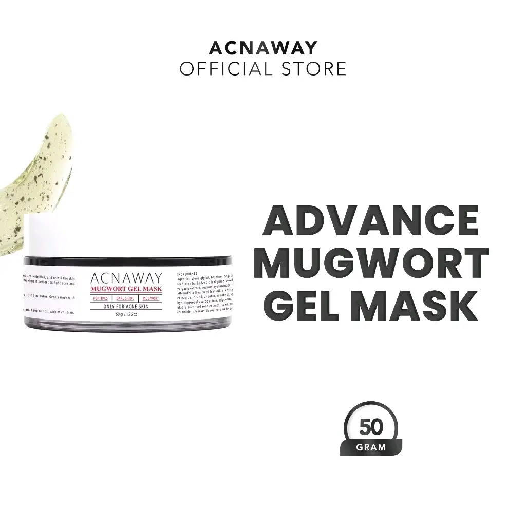 [Ready] Acnaway Mugword Gel Mask Anti Pores Masker Wajah Acne Prone 50gr Face Wash Berjerawat Mencerahkan