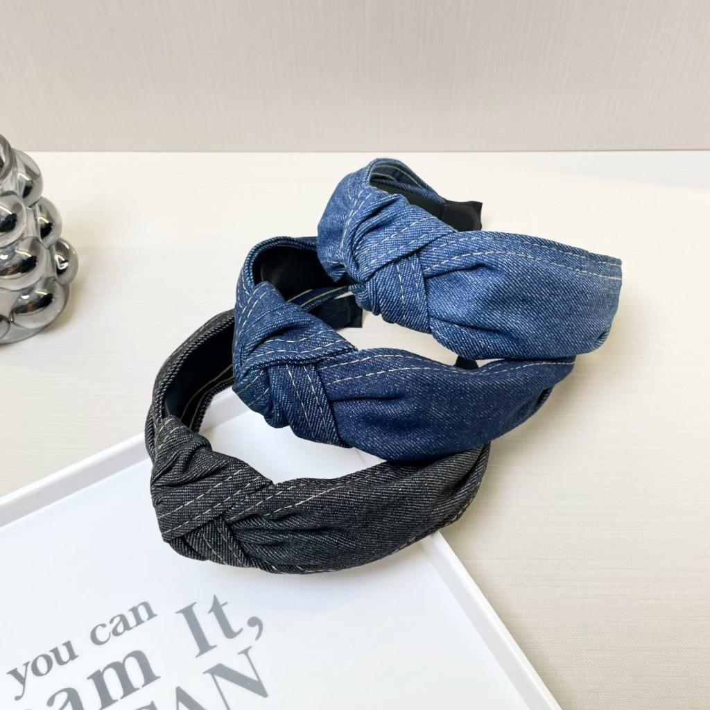 Bando Bandana Wanita Model Denim Jeans Twisted Simpul Korea Headband XXR BDO12