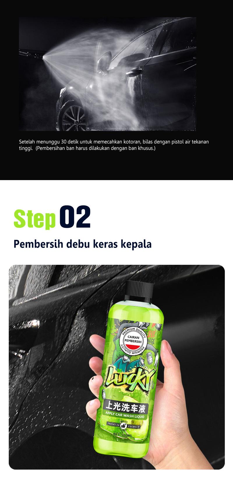 Sabun Cuci Touchless 500ml - Foam Tebal, Tanpa Gosok, Untuk Mobil & Motor