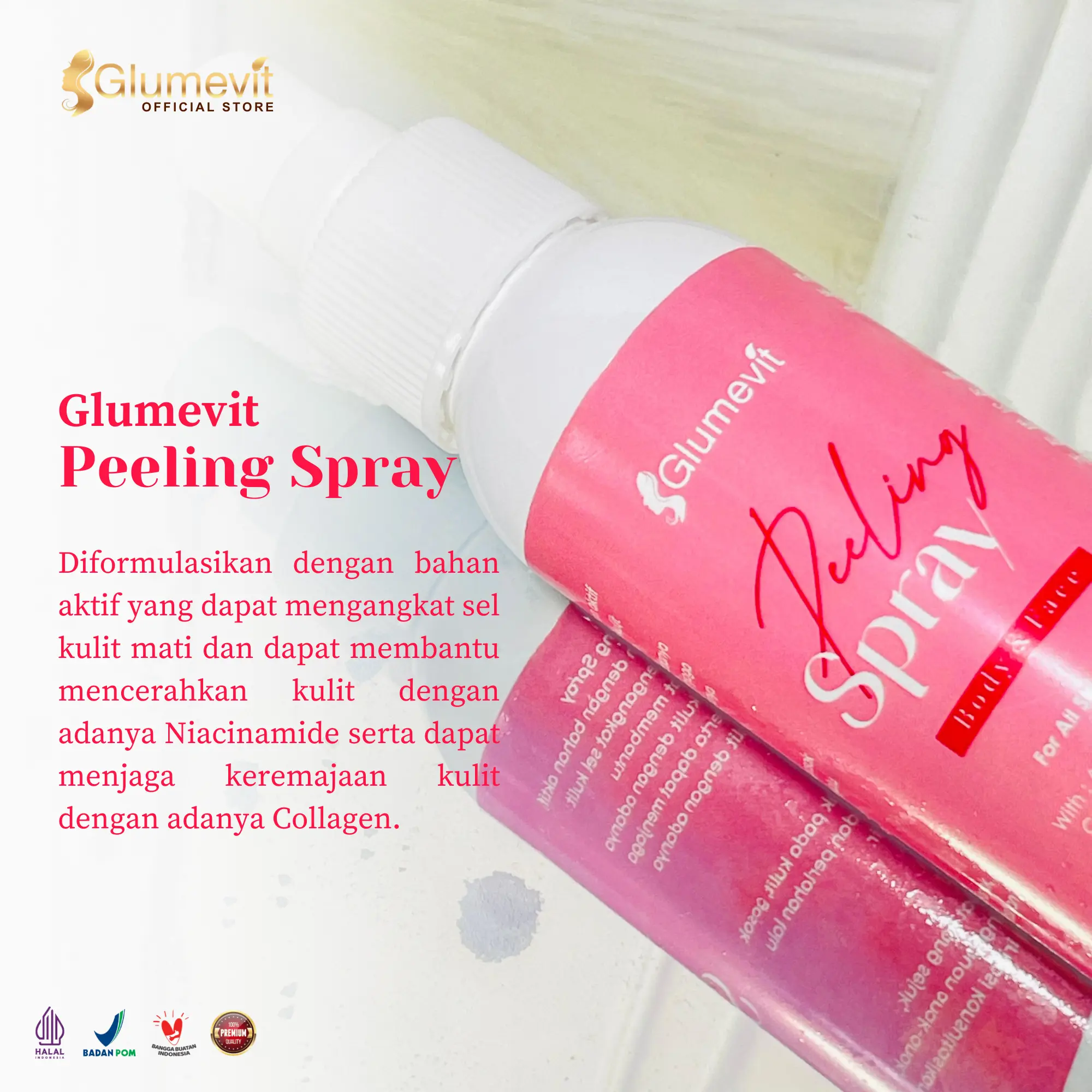 [v10] Super 10X Glumevit Peeling Spray 100ml - Efektif Angkat Sel Kulit Mati dan Daki Membandel