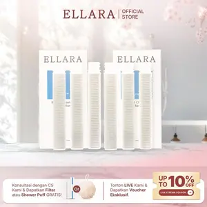 Erspo - 【King Of Filtration】 Ellara Pure Refill Sediment Filter 6-Pack | Replacement Shower Filter Cartridge For Bathroom Water Purifier | Removes Rust & Impurities, Anti-Chlorine, Healthy Skin & Hair