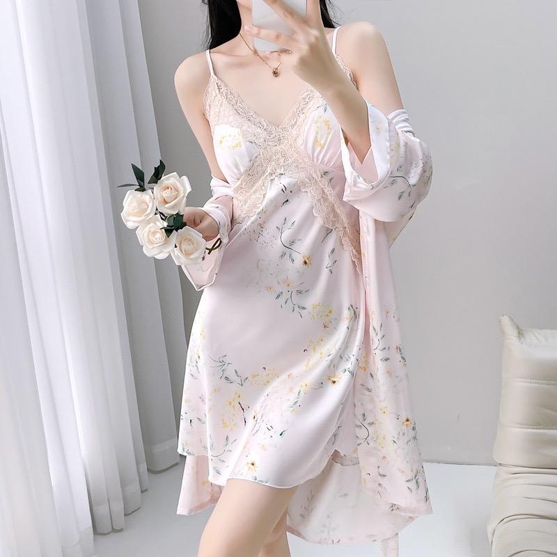 KYOTO - One Set Kimono Lingerie - Gaun Tidur Wanita - Baju Dinas Istri Satu Set - Dress Tidur Kekinian 0