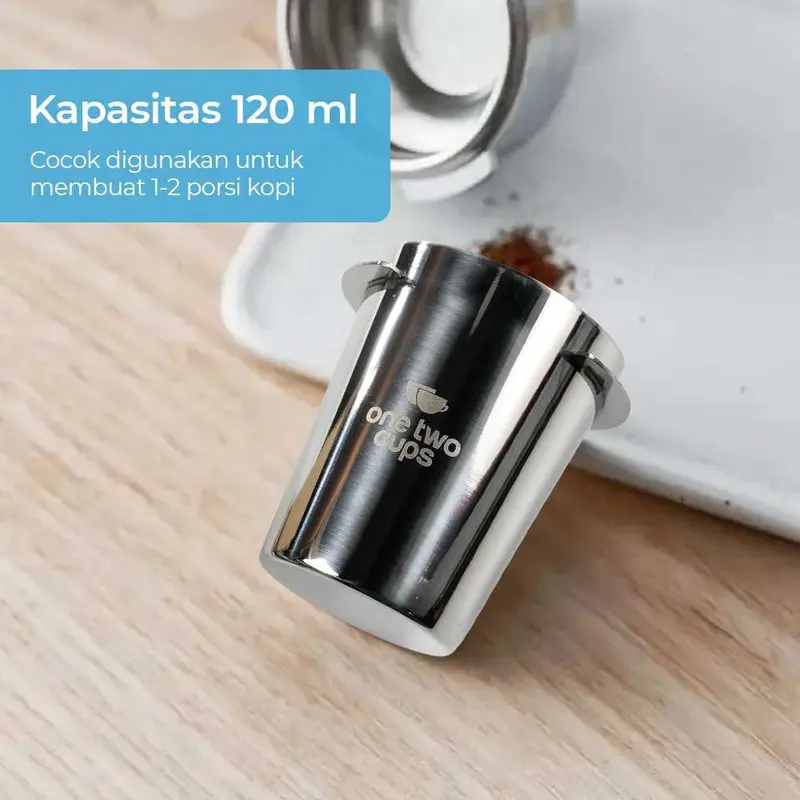One Two Cups Dosing Cup Portafilter Espresso Machine Stainless 58mm - YXA046 2