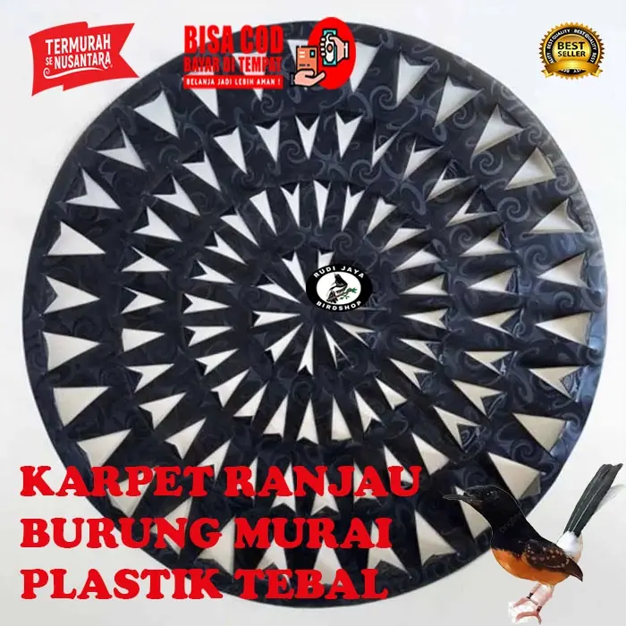 RANJAU MURAI DIAMETER 55CM ALL SIZE KARPET RANJAU BURUNG MURAI BATU MB LOVEBIRD UNTUK ALAS LANTAI DASAR SANGKAR KANDANG BURUNG MURAI UNTUK JEBAKAN JALA BAHAN PLASTIK ANTI TURUN MAIN DASAR BAWAH