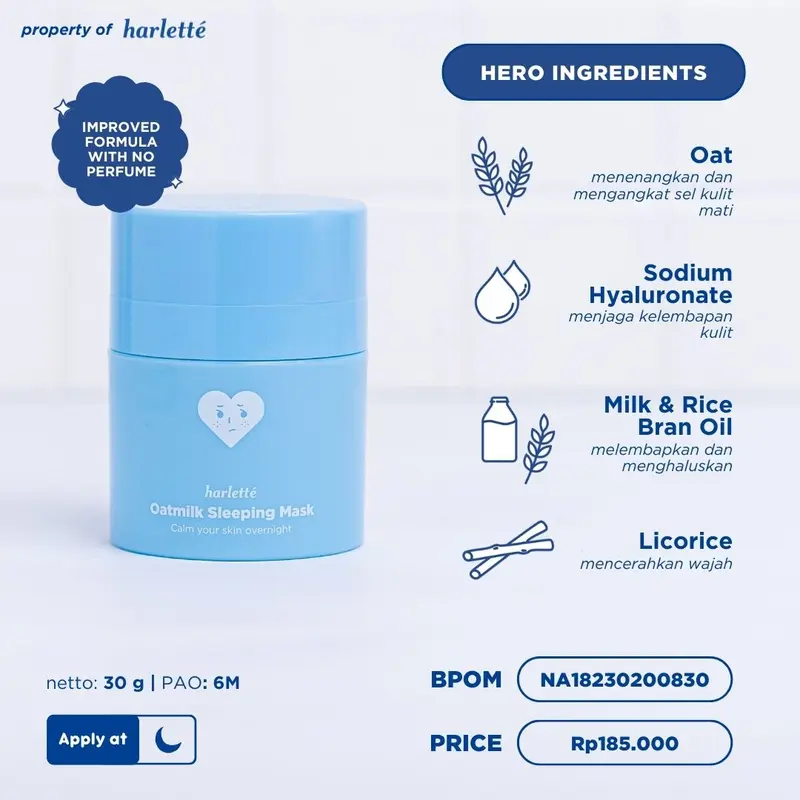Harlette Oatmilk Bundle [COMPLETE PACK] | 6 PRODUK untuk Kulit Oily, Kombinasi, dan Acne Prone, Mencerahkan, Skincare Wajah, Berjerawat 6