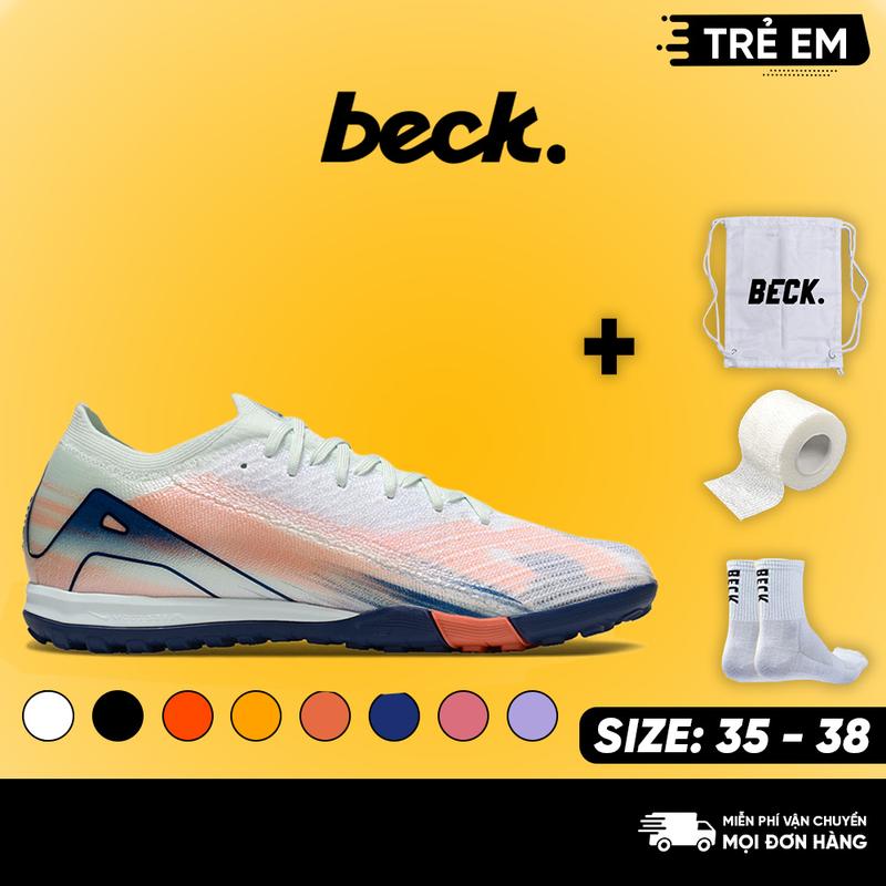 Giày Bóng Đá Trẻ Em Me Cua Ri Ồ, Va Pô 16 Elite, Cổ Lửng, BECK, Đế Đinh TF, Bám Sân, Các Màu Sắc, Sân Cỏ Nhân Tạo