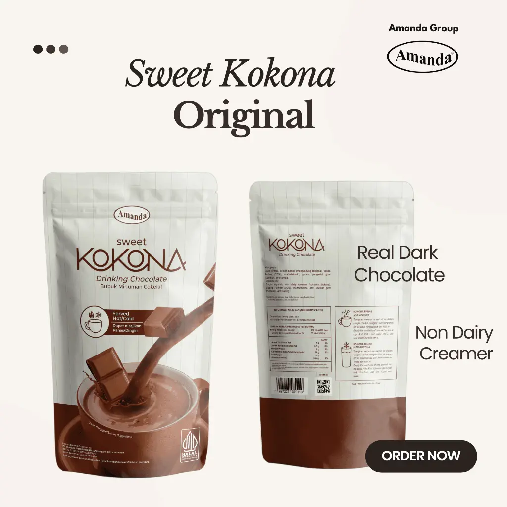 Sweet Kokona 1Kg By Amanda, Minuman Cokelat Kereta Chocolate Susu Bergizi Imun Booster