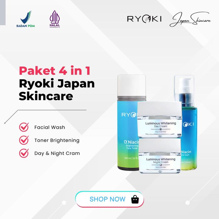 Gambar Paket Ryoki Japan Skincare Whitening Anti Penuan Pencerah Wajah Original untuk Perawatan Kulit Anda dari ryokishop Kota Surabaya Tokopedia
