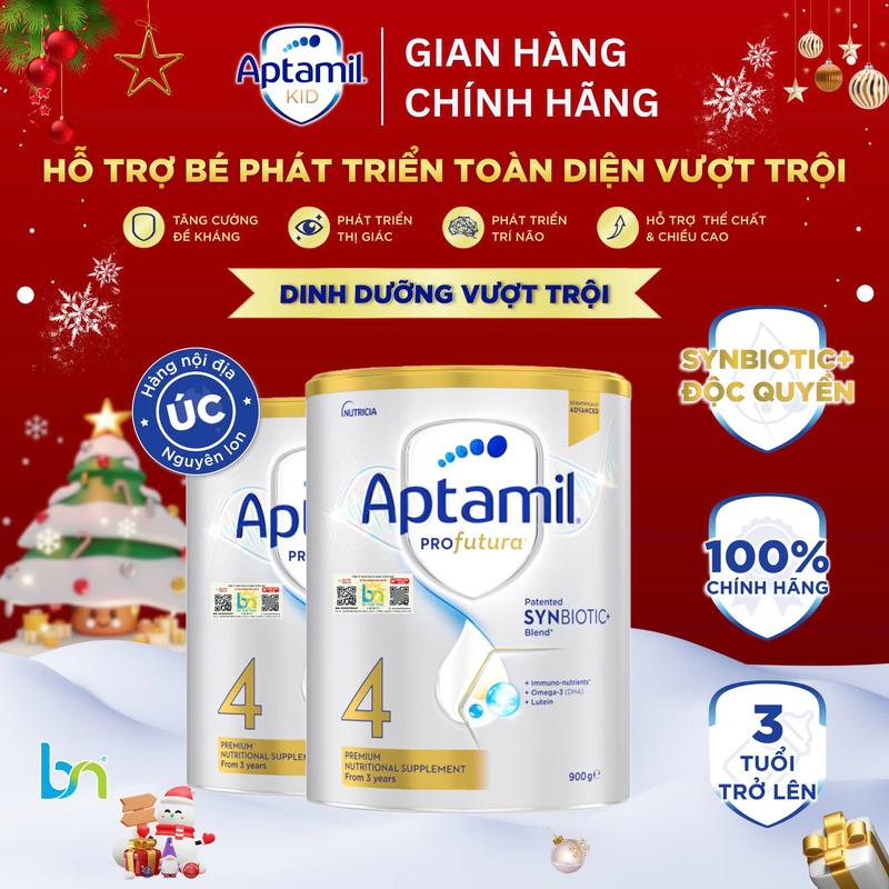   Tem Bắc Nam  COMBO 2 TPBS Dinh Dưỡng Aptamil Bạc Úc Pro Hộp 900gr 