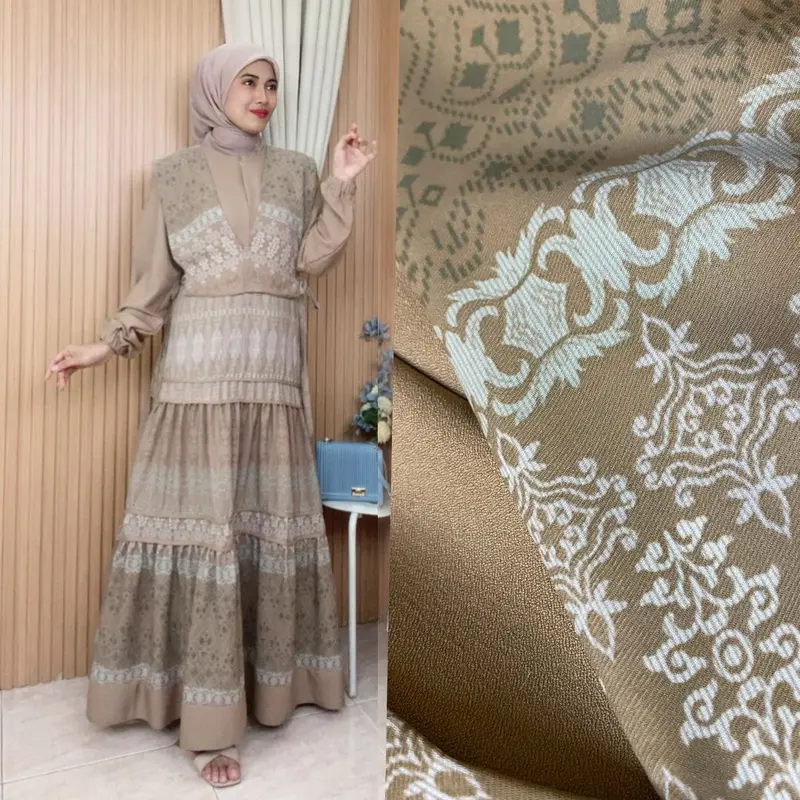 Joley Cloth - Khalila Dress Lionel Richie Outfit Simple Mewah  Kekinian Allsize Busui Gamis Pesta Muslim Wanita Lembut Wudhu Katun Panjang Motif Maxi Crinkle Casual Kondangan 6