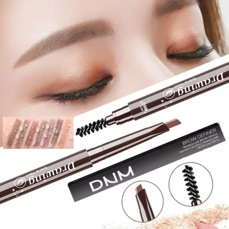 DNM AUTOMATIC EYEBROW & EYELINER 2 IN1 ORIGINAL / PEN PENCIL ALIS DRAWING ANTI AIR DAN TAHAN LAMA