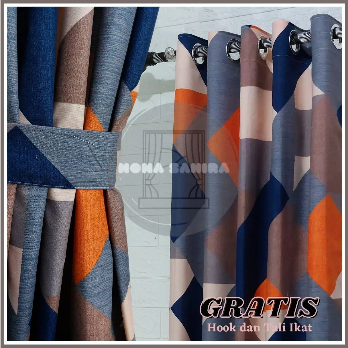 Gorden Jendela Pintu Minimalis Aesthetic Polimicro Anti Luntur Anti Jamur - Tali, Curtain