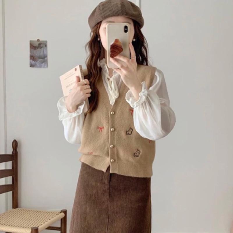 KIKI VEST RAJUT KOREAN STYLE LUCU PREMIUM KNIT(VEST SAJA) 2