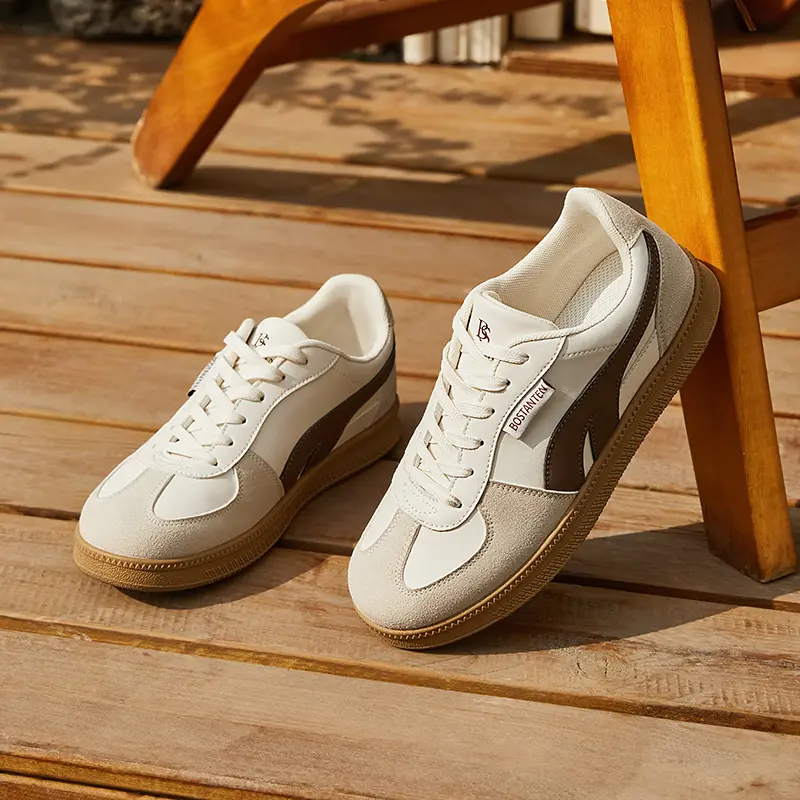 [Christy shoes] BOSTANTEN Mode Liar Sepatu Dexun Nyaman Murid Sepatu kets Krem Hitam Ringan Nyaman Anti Selip 5