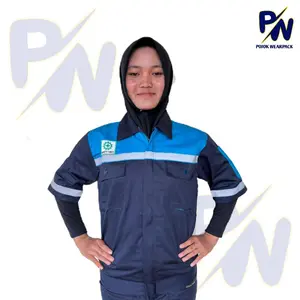 ATASAN WEARPACK SAFETY KOMBINASI LENGAN PENDEK Baju Safety Seragam Kerja
