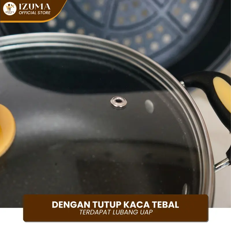 Panci Pengukus 28CM Anti Lengket Model A083 dengan 2 Tingkat - Kitchenware 4