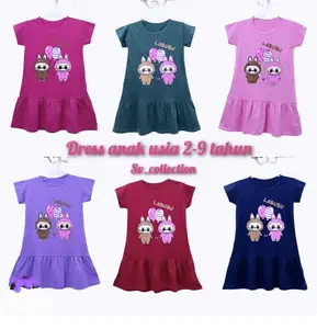 Dress anak perempuan usia 2-9 tahun//daster anak motif terbaru Katun