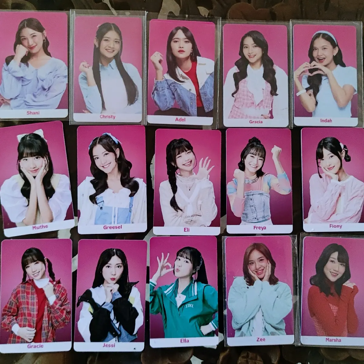 PC Photocard Official JKT48 X Telkomsel Gracia Zee Marsha Christy Flora Indah Kathrina