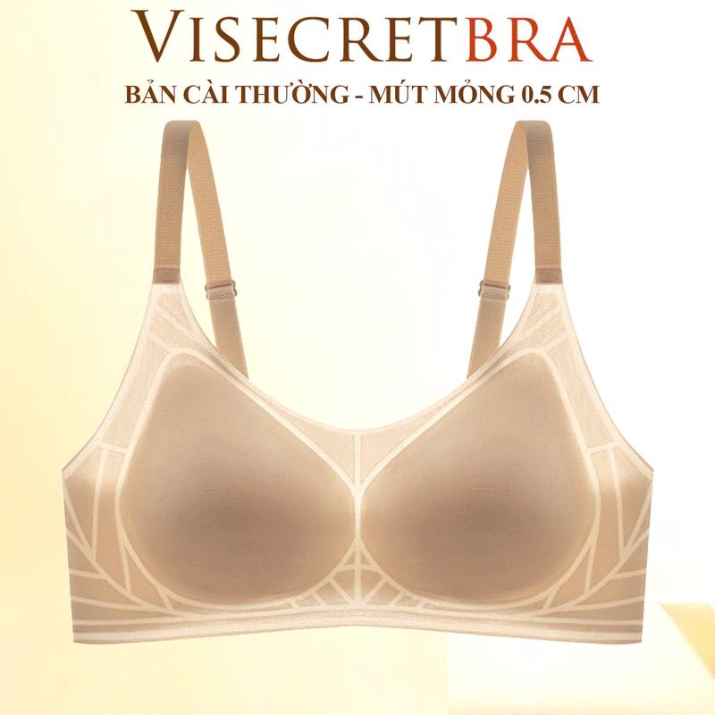 KOL x Bản Thường x Mút Mỏng 0.5cm Áo Lót Su Nữ Visecret Bra Nâng Vòng 1 Không Gọng Áo Bra Nữ Chất Su Lạnh  Không Gọng Thoáng Mát Gom Quả Chống Xệ -- VN240964 Voi