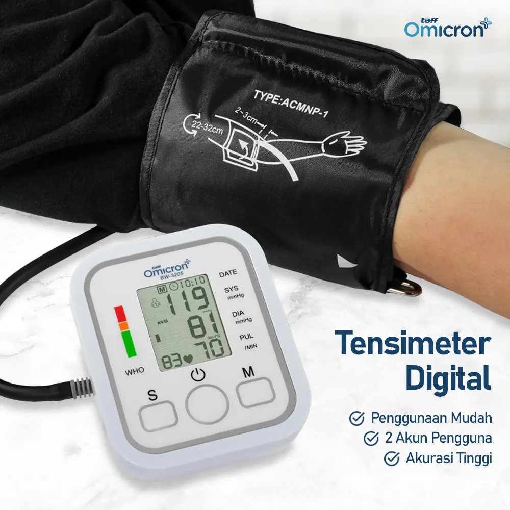 Tensimeter Digital Alat ukur Tekanan Darah  Digital Tensi Voice Indonesian