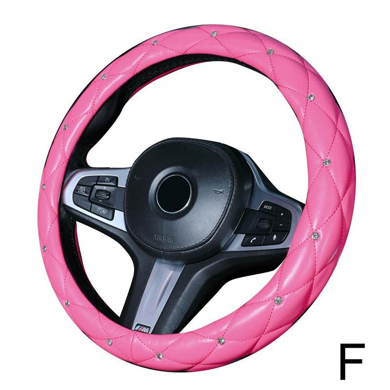Product Introduction of 1pcs Leather Car Steering Wheel Cover Women Car Interior Decoration For All Season Universal K7O8 33