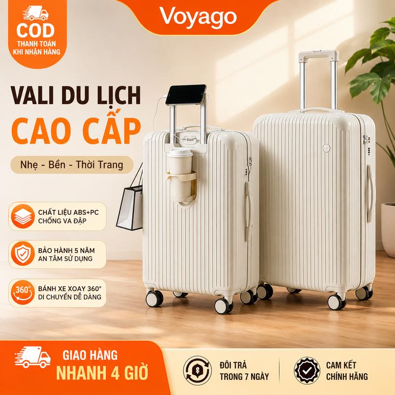 【Hoả Tốc Hà Nội】Vali Du Lịch Voyago Vali xách tay Khóa Kéo  siêu nhẹ #T11 size lớn 20/24/28 inch  ABS bền chắc Nhẹ  bảo hành 5 năm chống trộm hành lý  suitcase
