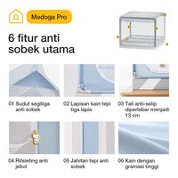 Gambar Medoga Kelambu Pro Anti Jatuh Anti Nyamuk Tenda Bayi & Dewasa Jumbo Kotak 120 160 180 200 - Biru, 180x198 dari kelambu medoga Kota Tangerang Selatan 4 Tokopedia