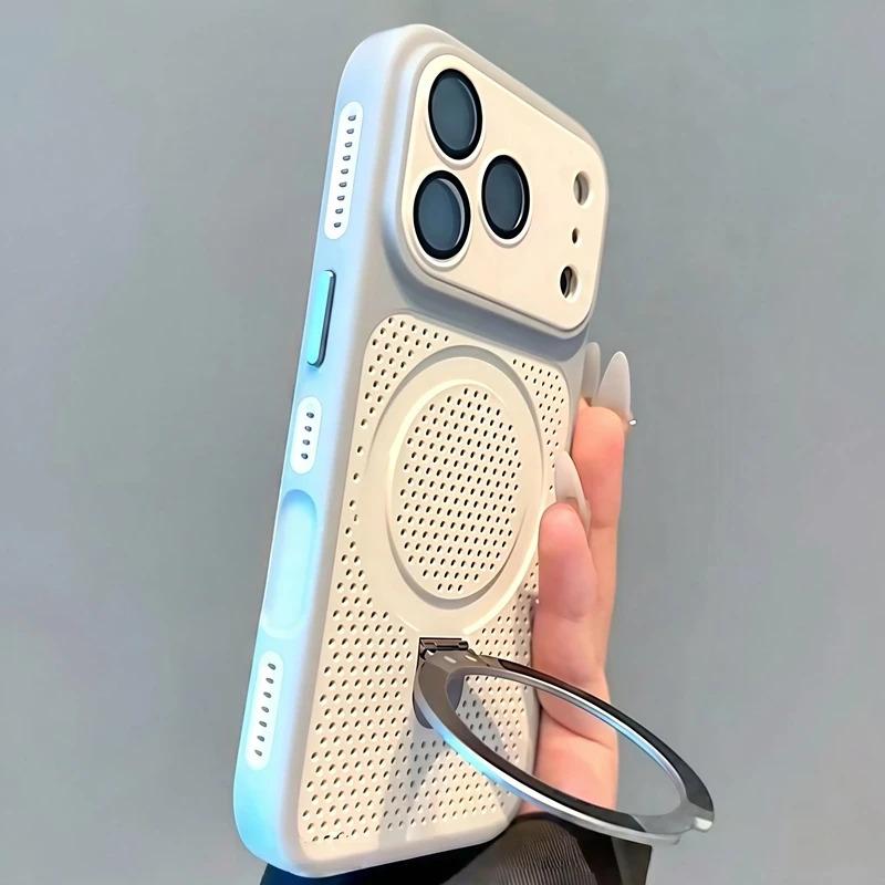 Ốp lưng điện thoại chống nhiệt cao cấp với giá đỡ, dành cho iPhone…