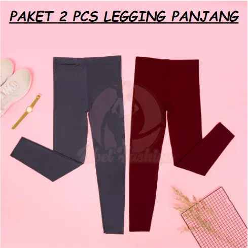 Paket 2pcs Legging Panjang  Spandex / Legging Olahraga / Legging untuk daleman / Legging Premium Celana Wanita Outdoor Olahraga