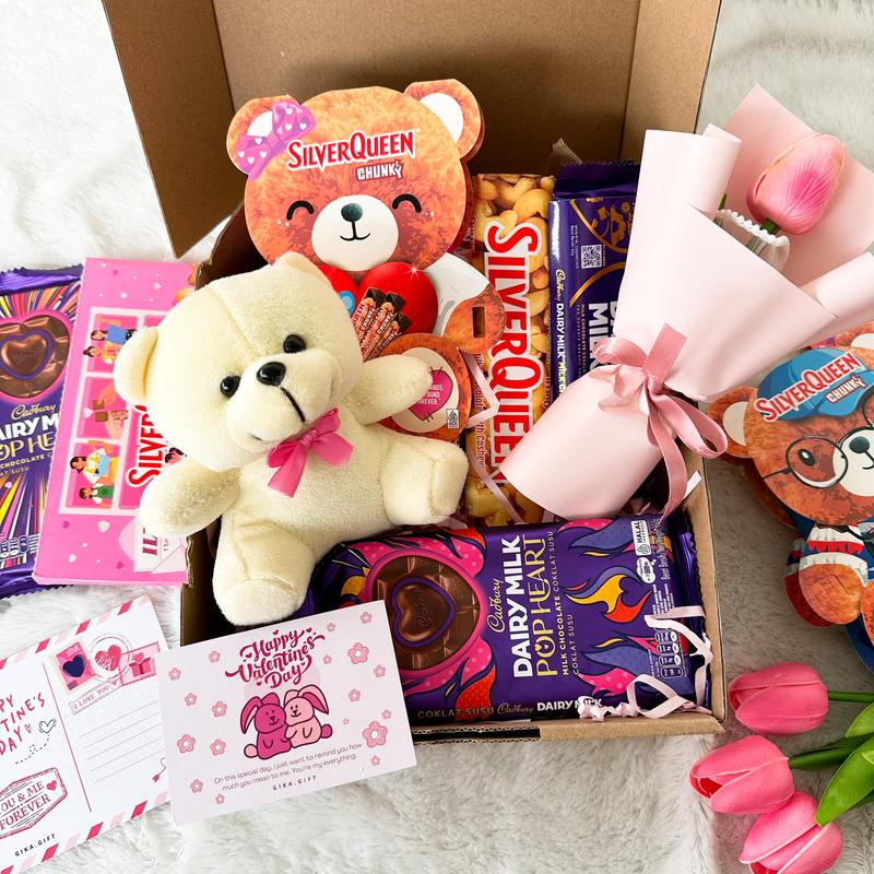HAMPERS VALENTINE/ GIFT BOX VALENTINE/ HADIAH ULTAH/ KADO ULANG TAHUN, WISUDA/GRADUATION, ANNIVERSARY - COKELAT EDITION Bunga Chocolate 0