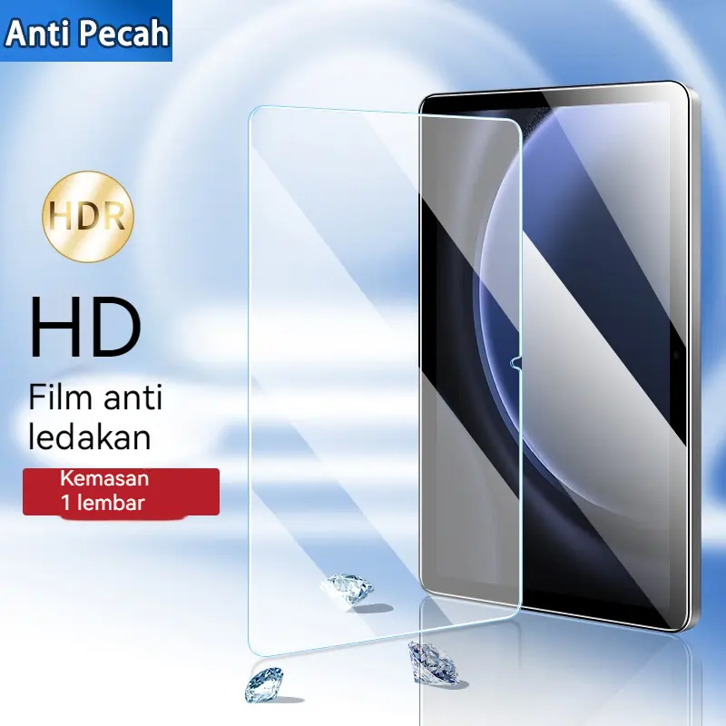 【Layanan Purna Jual untuk Kemasan Rusak】Tempered Glass HD untuk samsung tab a9+ s9 fe plus, a7 lite , s6 lite  S7/S8 Plus 12.4"A8 10.5"- Screen Pelindung Layar Anti Pecah