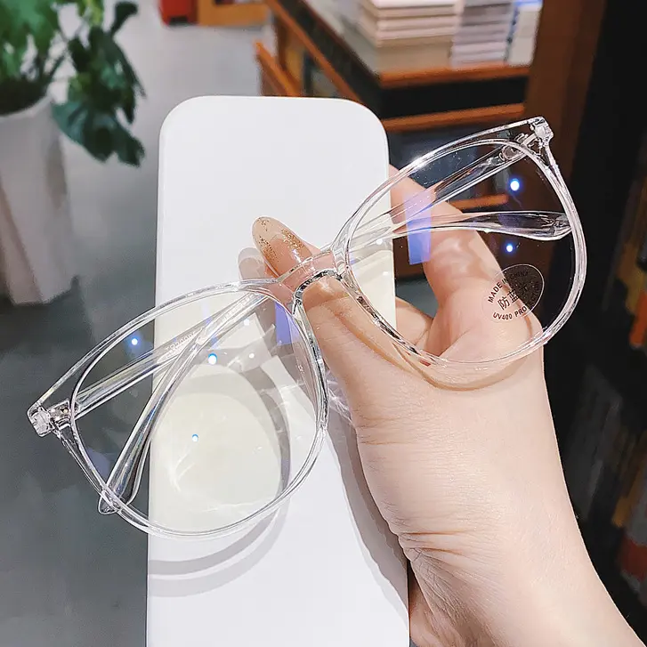 COD❤️ Kacamata Anti Radiasi Komputer Frame Plastik Gaya Retro Untuk Pria / Wanita-yy