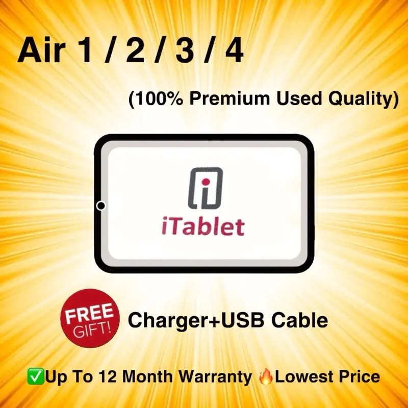 [Compatible For] Tablet Air 1 / Air 2 / Air 3 / Air 4 (PREMIUM USED)