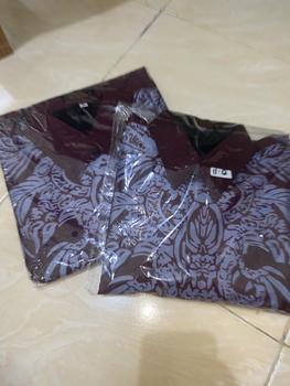 Product Review of Abimana burgundi kemeja batik pria slimfit lapis furing full body terbaru from b**_ 1