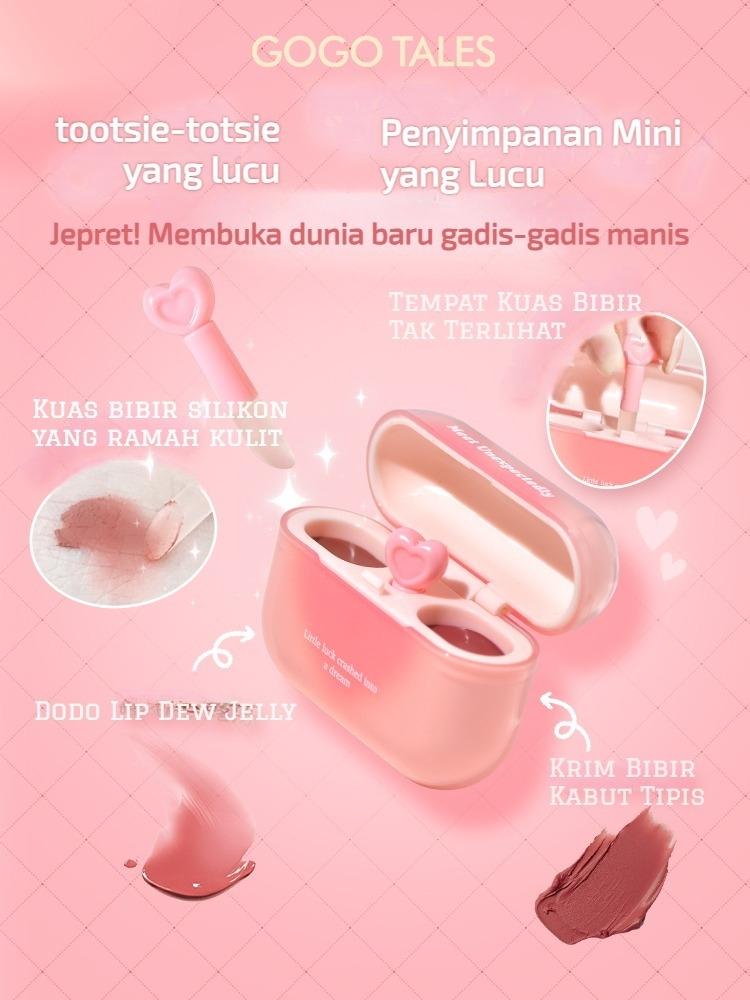 Product Introduction of gogo tales AirPods Lipstik Cloud Sense Duplex Lip Glaze Dual Colour Lip Glaze Headphone Lip Glaze GT621 11