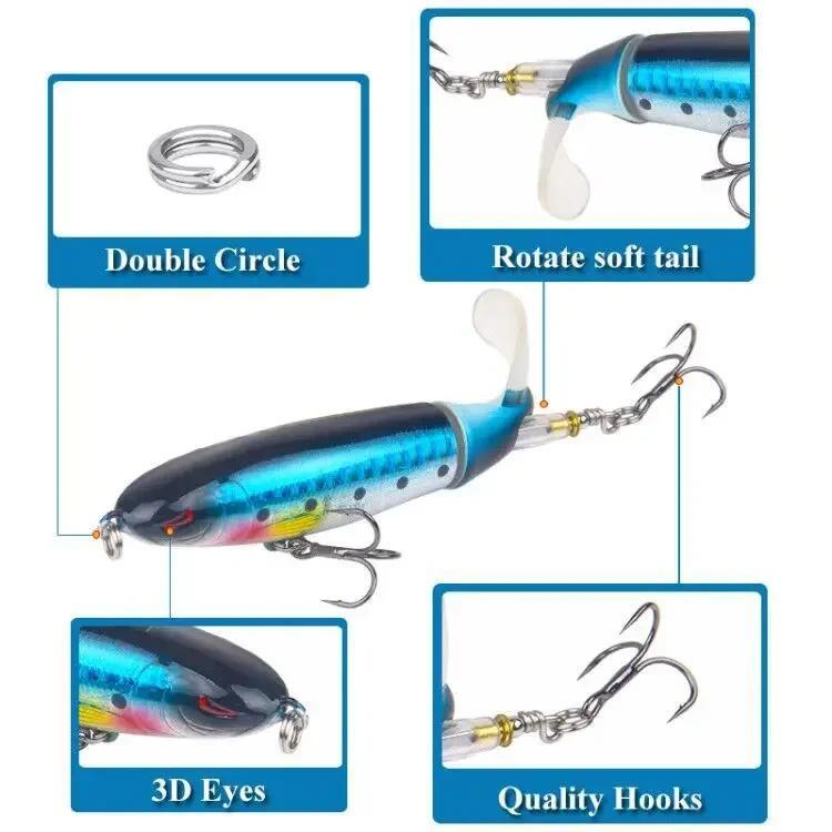 Product Introduction of Mồi Bánh Cánh Quạt, Bề Mặt 10cm, Bút Chì Máy Kéo, Làm Bằng Nhựa, Mồi Cứng, Mồi Mô Phỏng, Sản Phẩm Thiết Bị Câu Cá, Nổi, Thích Hợp Để Thoát Nước 2