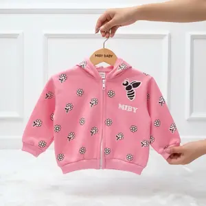 MibyBaby- jaket bayi motif bunga lebah 0-7 bulan