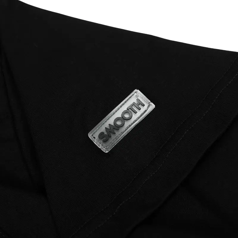 SMOOTH BASIC Lisse Series Oversized Boxy Polo Pocket In Black 4