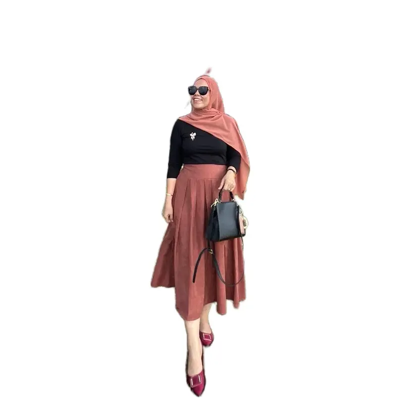 ROK POLOS MIDI 7/8 by Astan (WARNA HITAM TIDAK PEKAT)  Wanita