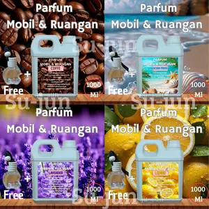 PARFUME CAR & ROOM REFIL PARFUM MOBIL PEWANGI MOBIL 1 LITER FREE BOTOL APEL AROMA BEST SELLER